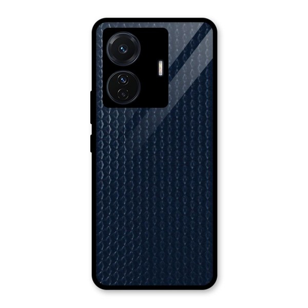 Blue Pattern Glass Back Case for Vivo T1 Pro